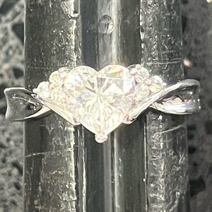 Victoria Wieck vintage absolute CZ heart cut solitaire engagement wedding ring